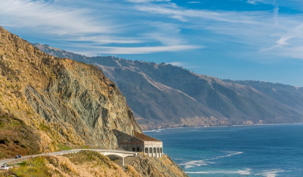 Highway 1 on the pacific coast, California, USA.
