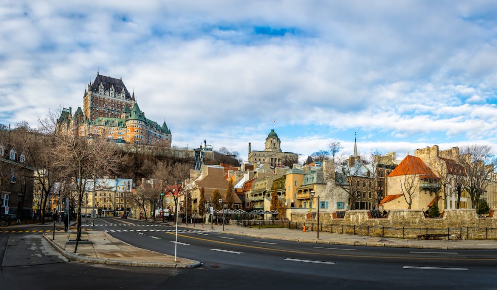 Lower Old Town (Basse-Ville) and Frontenac Castle - Quebec City, Quebec, Canada
